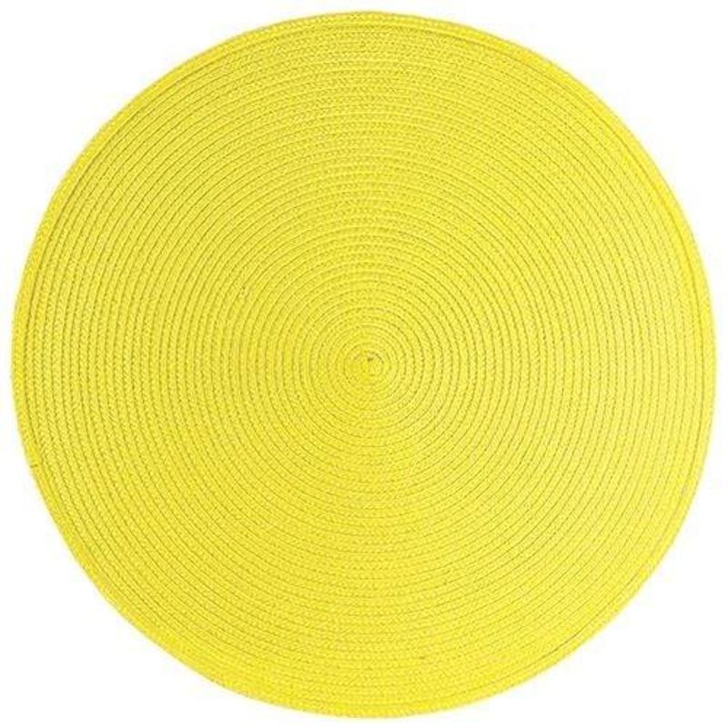 Ritz 15in Round Placemat – Sun Yellow