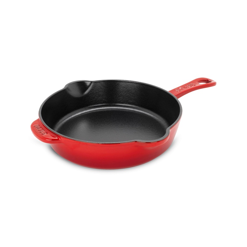 Staub 8.5″ Cherry Red Cast Iron Deep Traditional Skillet