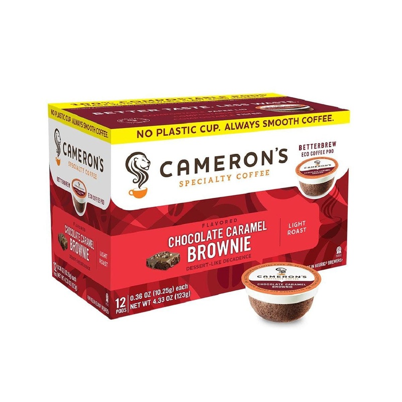 Cameron’s Chocolate Caramel Brownie Single-Serve Eco Coffee Pods (Box of 12)