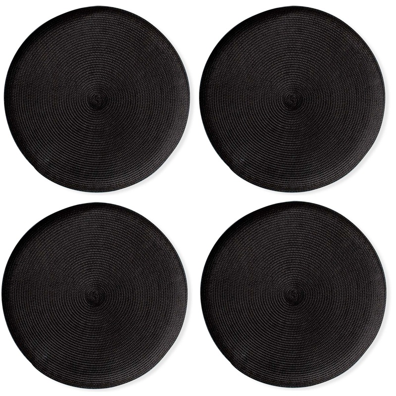 Round Woven Placemat – Black