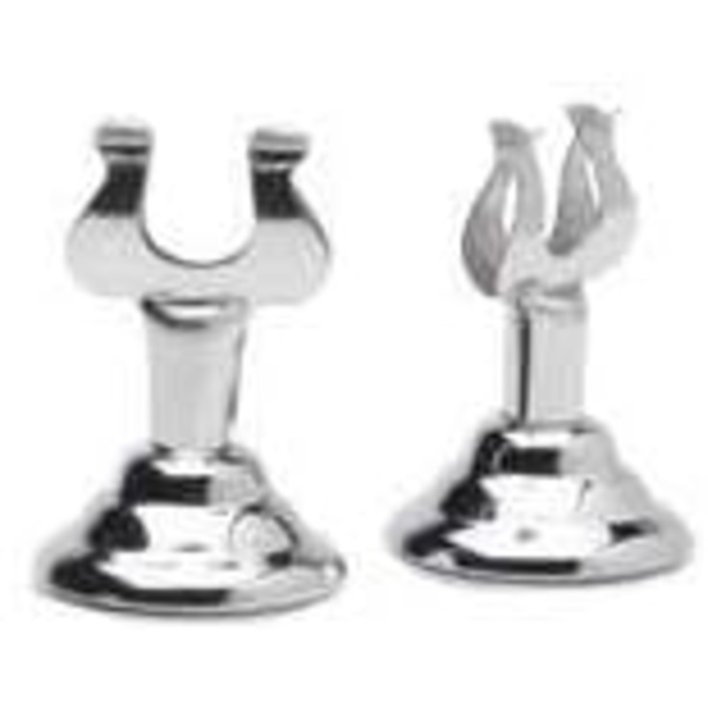 Set of 12 Clip Place Card Holder – Table Sign/Menu Holder with Heavy Base in Chrome Finish – Table Number Holder – Card Display – 1 1/2 x 1 1/8 Inches