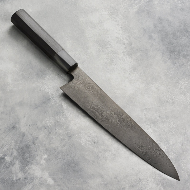 Shoichi Hashimoto Tobikumo Aogami #2 + Shirogami #2 Coreless Damascus 9.4″ Gyuto