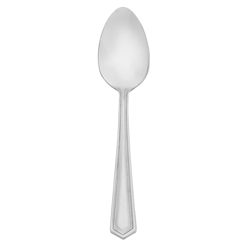 Walco TR01 Mark 5 5/8″ 18/0 Stainless Steel Medium Weight Teaspoon – 12/Pack