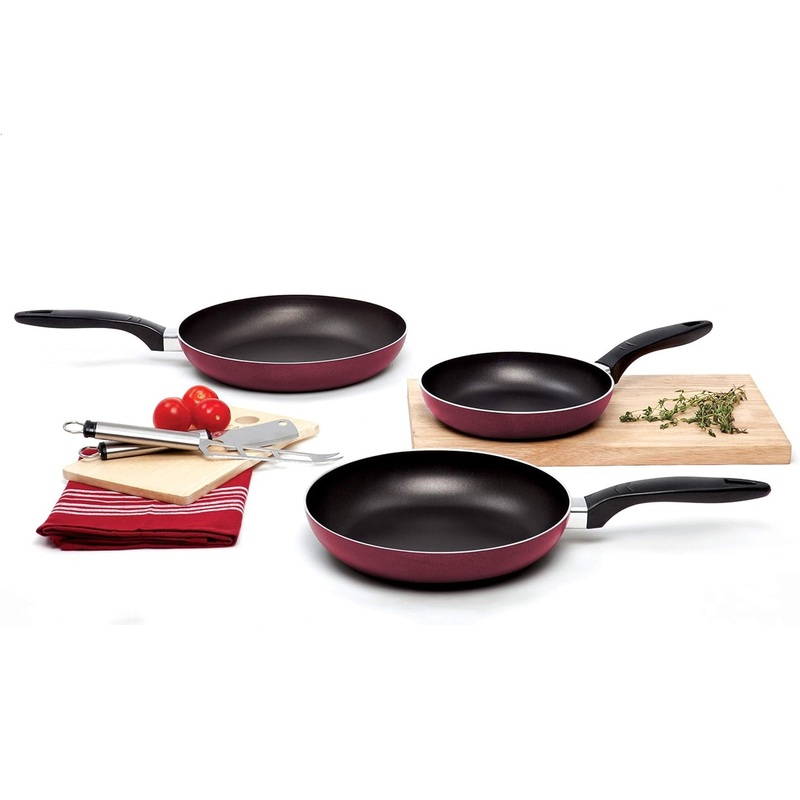 Cem Pratico Frying Pan Set, 3 Pcs, 7.1 in, 8.7 in, 10.2 in