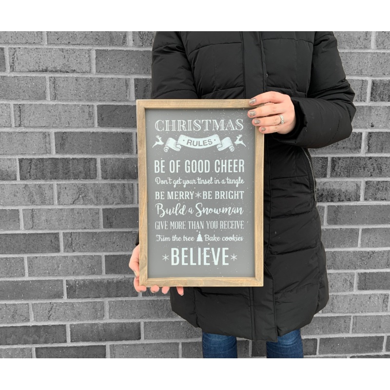 Christmas Rules Sign by CWI