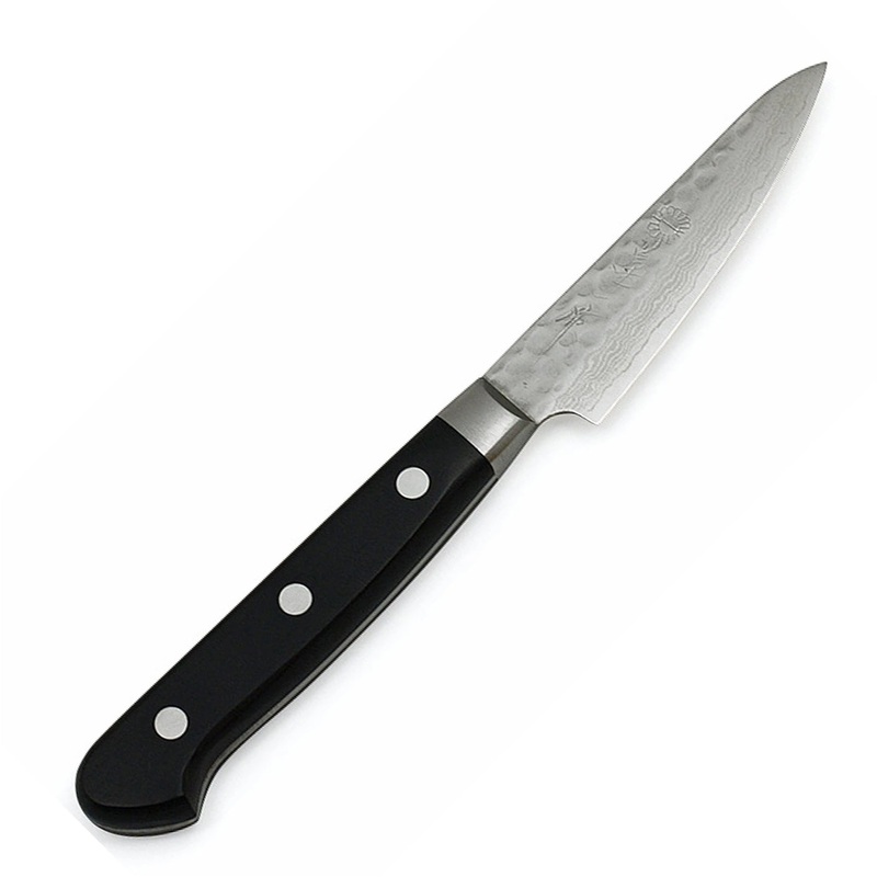 Kikuichi Warikomi Tsuchime Damascus Gold – 3″ Paring Knife