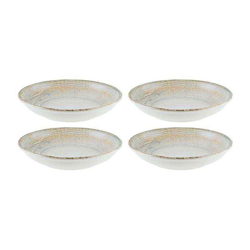 Patera dia.8″ h:1.5″ 17 oz. Round Decorated Porcelain Bowl (Set of 4)