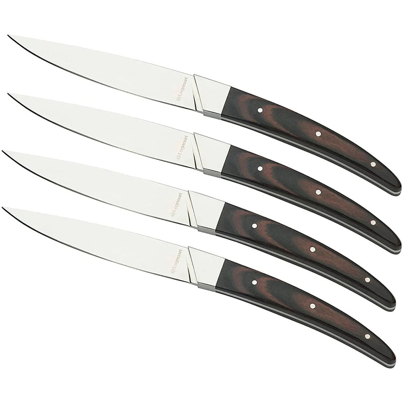 Porterhouse Steak Knife Set, Chocolate Wood