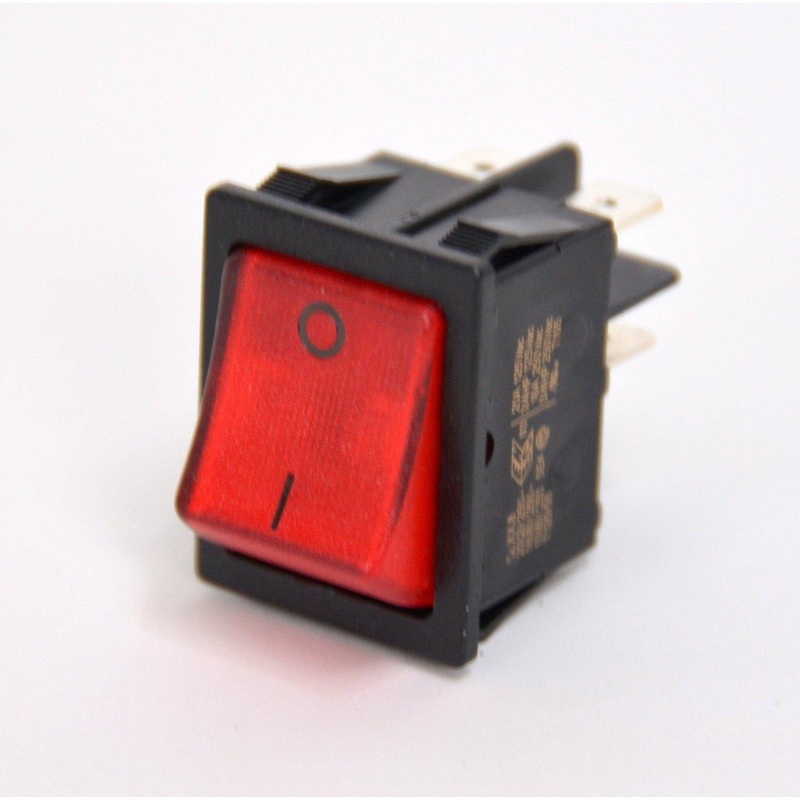 Red Bipolar Switch with Indicator Lamp Button 250v 16a