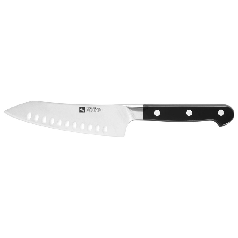 5.5″ Rocking Santoku, Hollow Edge