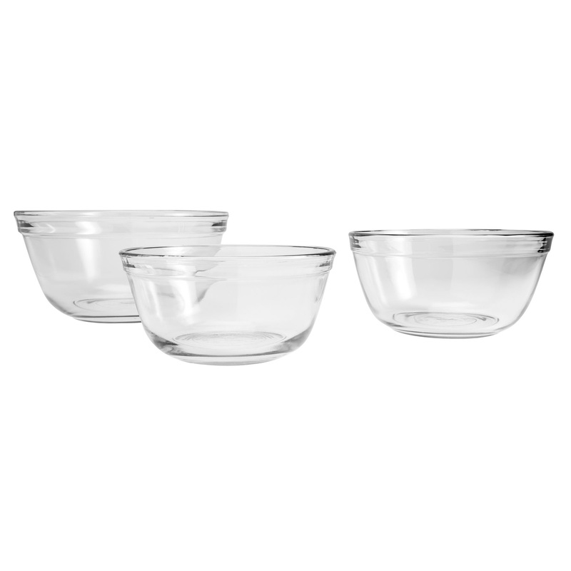Anchor Hocking Glass Mixing Bowl Set of 3