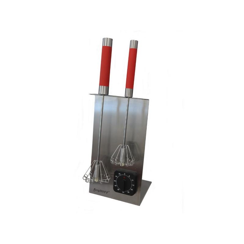 BergHOFF 2Pc Whisk Set with Stand, Red