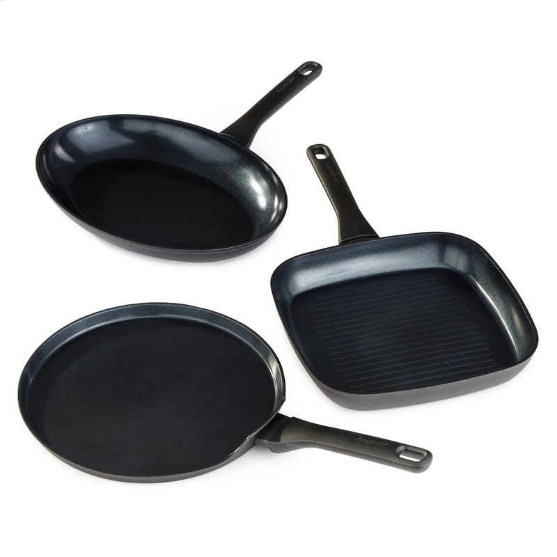 BergHOFF DiNA Helix 3pc Nonstick Specialty Cookware Set, Recycled Aluminum