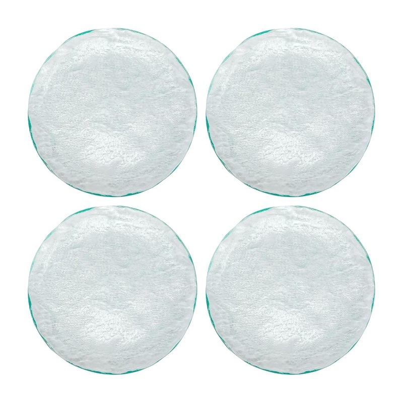 Glass Dinnerware dia.7.75″ Round Clear Glass Plate (Set of 4)