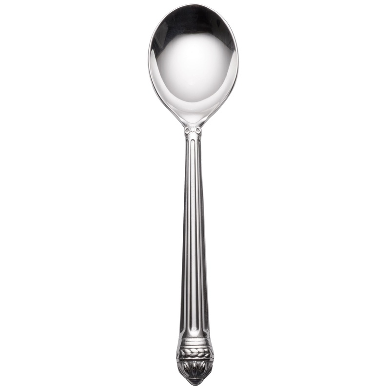 Reed & Barton RB123-016 Portico 6 1/8″ 18/10 Stainless Steel Extra Heavy Weight Bouillon Spoon – 12/Pack