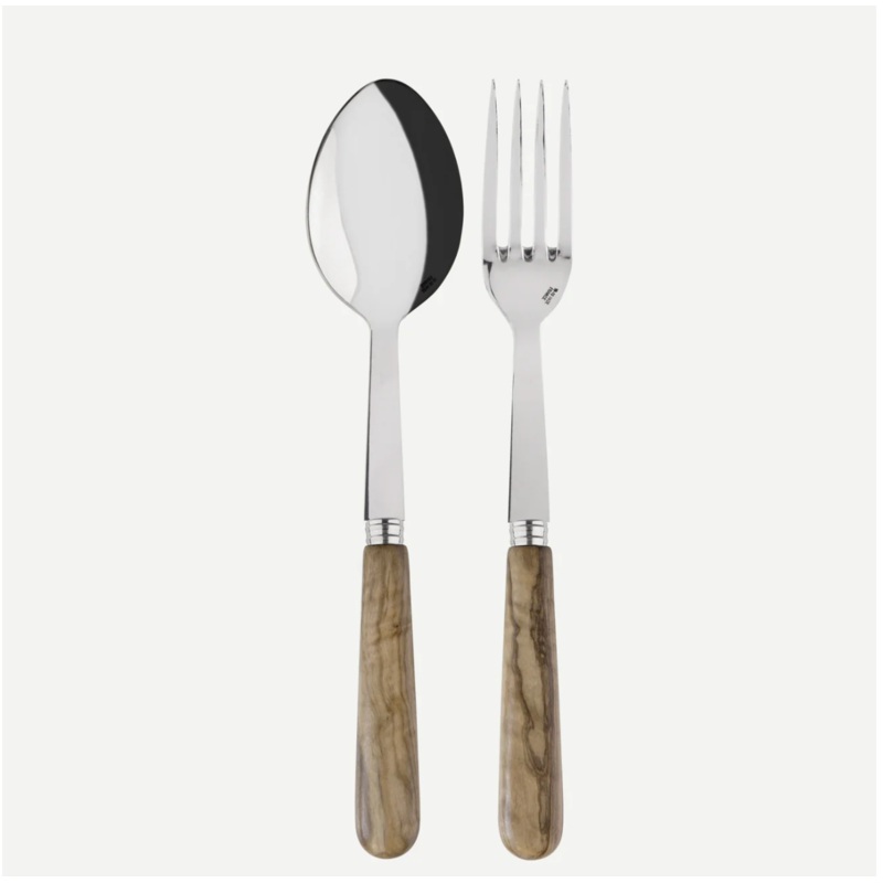 Sabre Serving set Lavandou, Olive tree wood