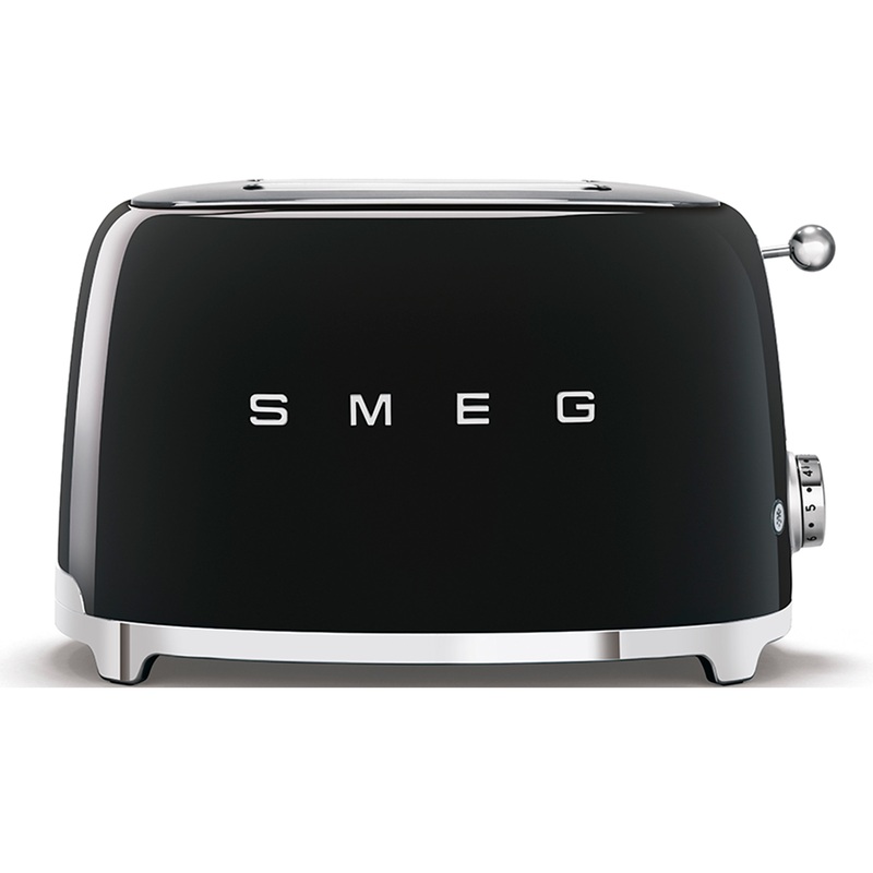 Smeg 50’s Retro Style Aesthetic 2×2 Slice Black Toaster