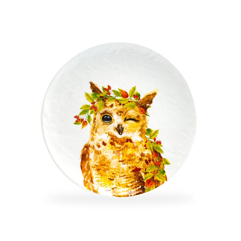 8.5″ Happy Owl Salad/Dessert Plate