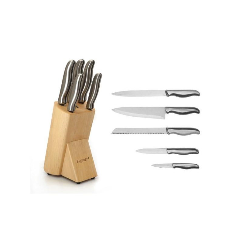 BergHOFF Essentials 6Pc Stainless Steel Knife Set with Block