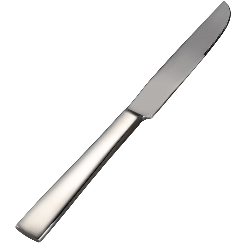 Bon Chef S3712 Roman 9 3/8″ 13/0 Stainless Steel Extra Heavy European Size Dinner Knife – 12/Pack
