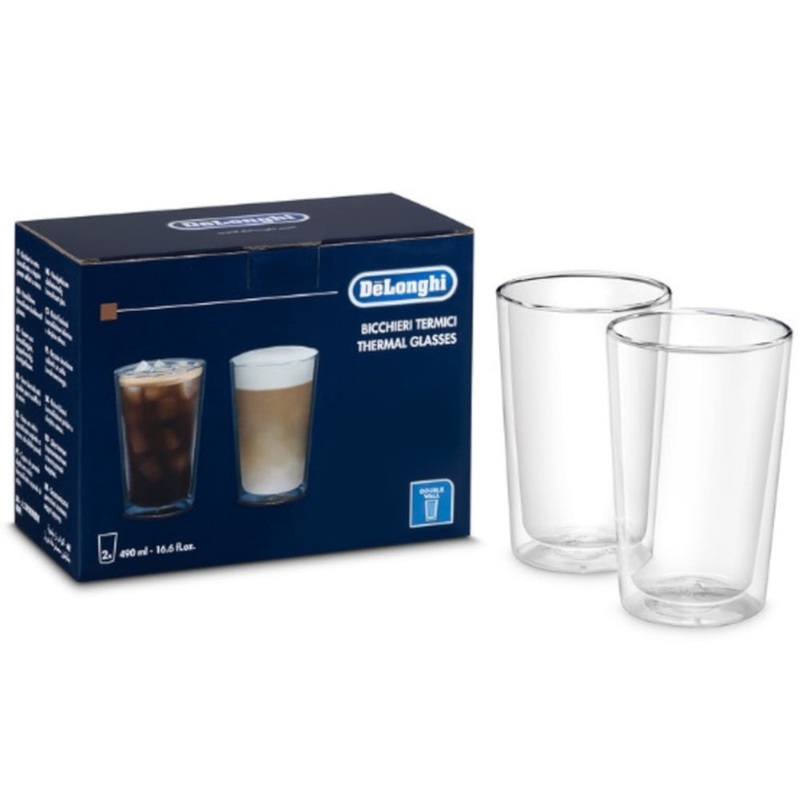 DeLonghi 16.5oz Thermal Glasses – Set of 2