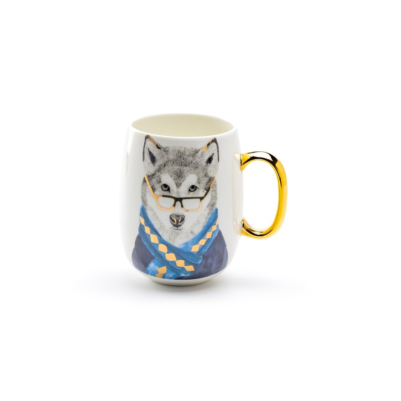 Hipster Wolf Large Coffee Mug – 20oz