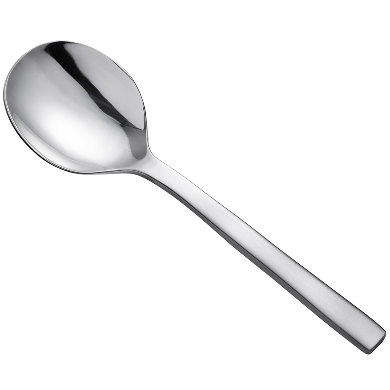 Oneida B449SBLF Chef’s Table Satin 6 1/4″ 18/0 Stainless Steel Heavy Weight Bouillon Spoon – 12/Pack
