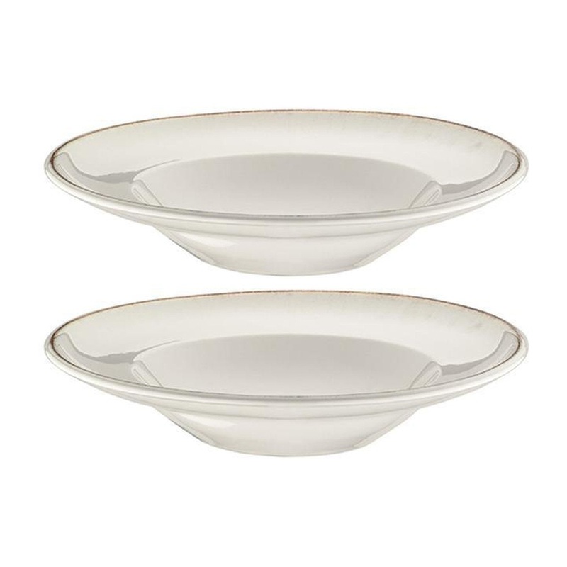Retro dia.10.75″ h:2.25″ 16 oz. Round Decorated Porcelain Bowl (Set of 2)