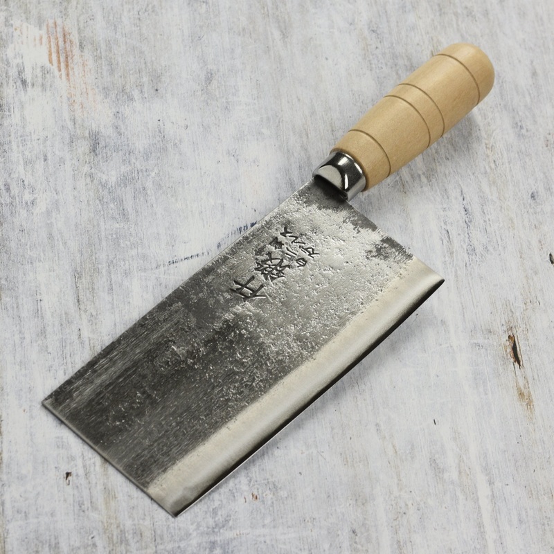 Sentan Hand-Forged Carbon Steel 6.7″ Chinese Cleaver, Migaki