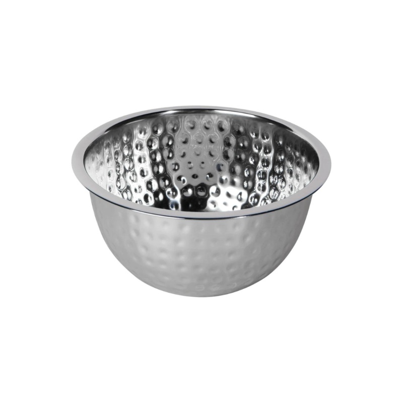 Stainless Steel Mixing Bowl – Hammered Dots (7″)