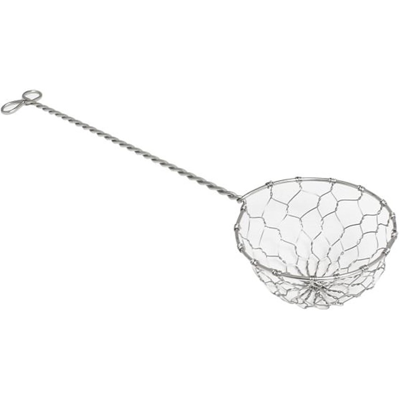 2-3/8 Stainless Steel Skimmer for Hot Pot or Shabu-Shabu- Mini Mesh Skimmer Spoon Asian Strainer Ladle Spider Wire Skimmer Colander Strainer Spoon Hot Pot Tortellini Meatball