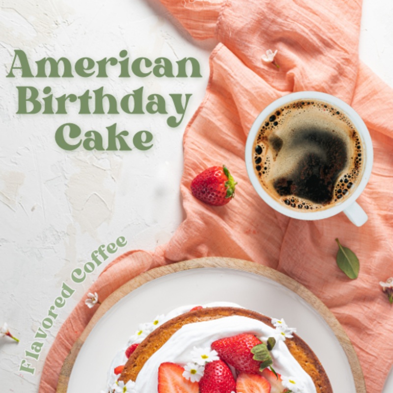 American Birthday Cake Flavored Coffee – 1 Pound Ground Coffee