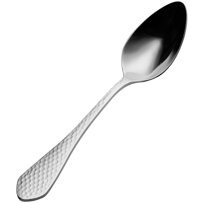 Bon Chef S1203 Reflections 7 7/16″ 18/10 Stainless Steel Extra Heavy Soup / Dessert Spoon – 12/Pack