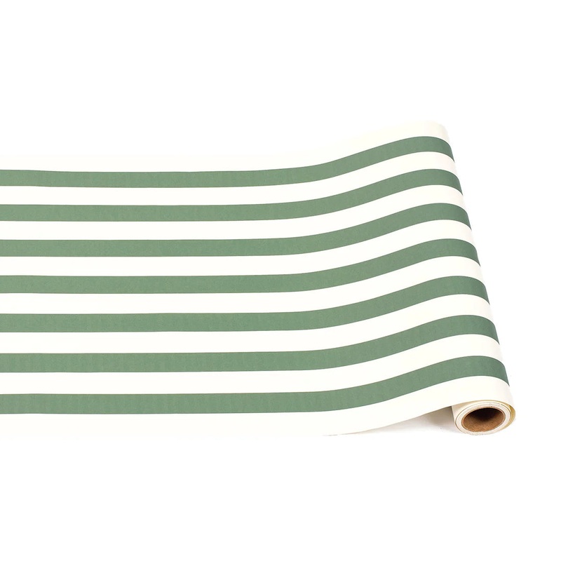 Hester & Cook Dark Green Classic Stripe Paper Runner