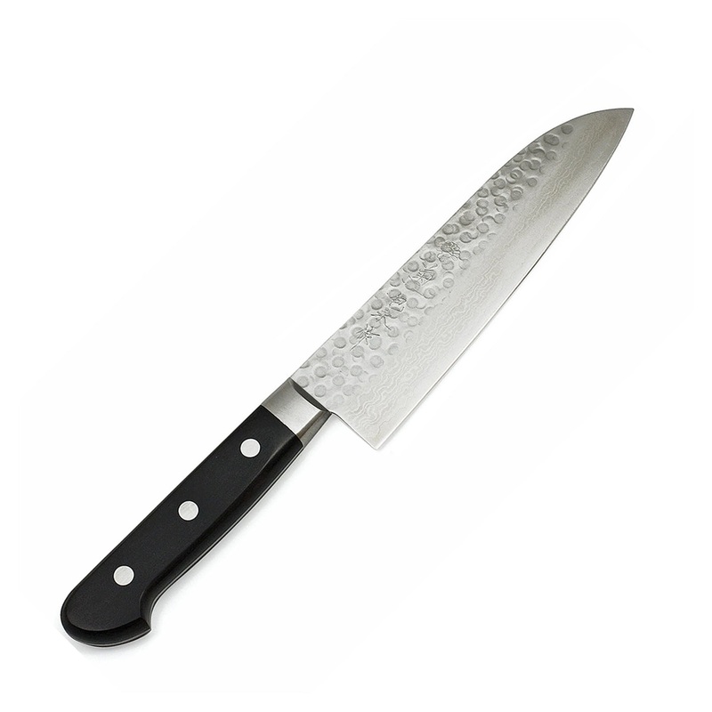 Kikuichi Warikomi Tsuchime Damascus Gold – 5″ Santoku Knife