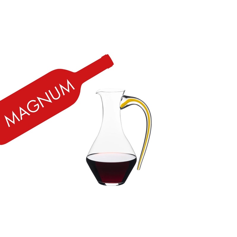 Riedel Fatto a Mano Cabernet Magnum Decanter, Yellow Striped Handle