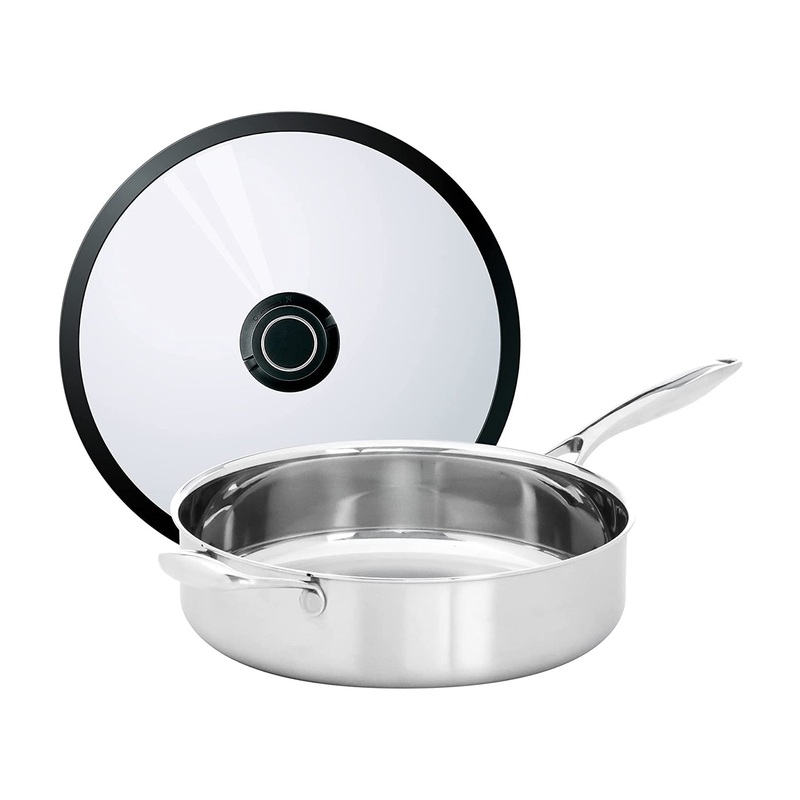 Black Cube Stainless 4 1/2 Qt. Saut Pan w/Lid