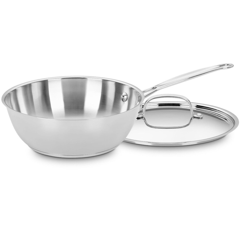 Cuisinart Chef’s Classic Stainless 3 Quart Chef’s Pan, Stainless Steel