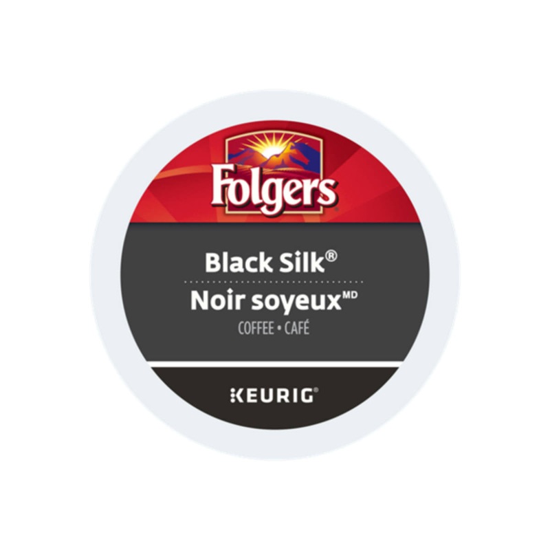 Folgers Gourmet Selections Black Silk K-Cup Recyclable Pods (Box of 24) | Best Before Apr 11, 2024