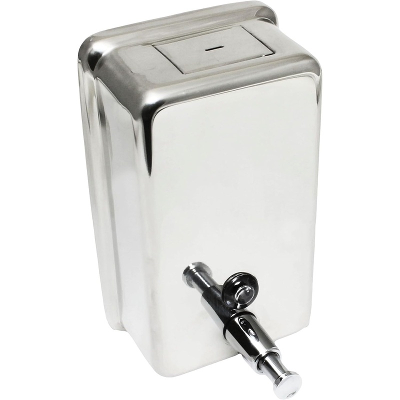 40 oz. Stainless Steel Vertical Soap Dispenser Surface Mounted – Commercial Soap Dispenser Stainless Steel Pump Refillable Liquid Hand Soap Dispenser for Bathroom