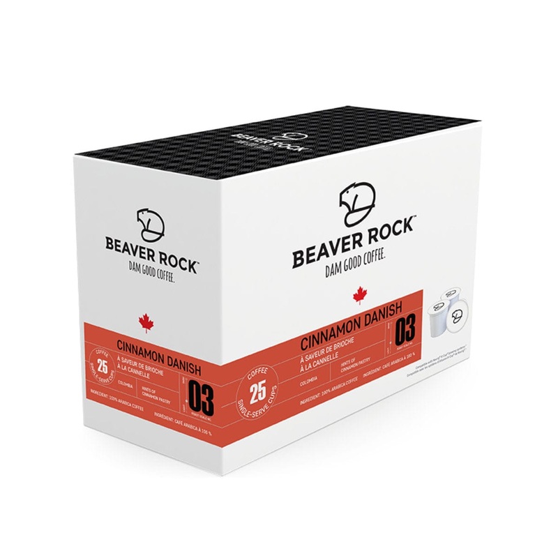 Beaver Rock Cinnamon Danish Decaf Single-Serve Coffee Pods (Case of 100)