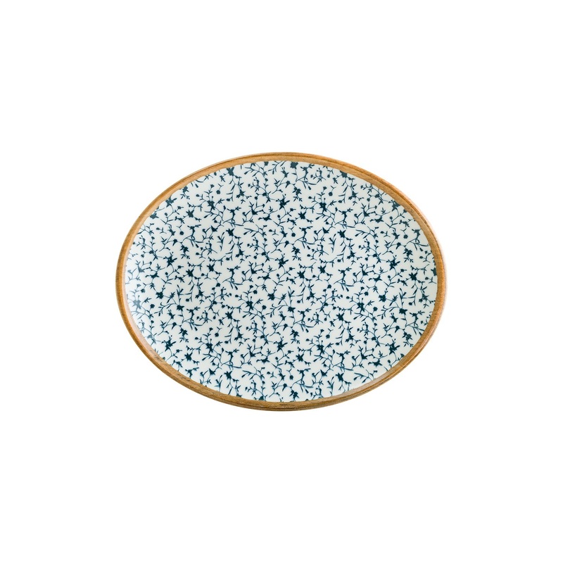 Calif 12.25″ x 9.5″ x h:1″ Oval Decorated Porcelain Platter