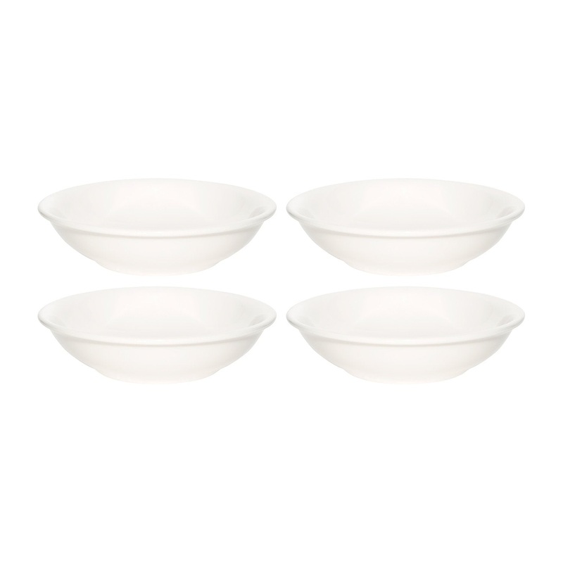 Gourmet dia.3.5″ h:1″ 2 oz. Round Warm White Porcelain Bowl (Set of 4)