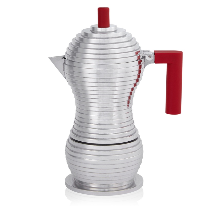 Illy Alessi Pulcina 3 Cup Moka Pot – Red