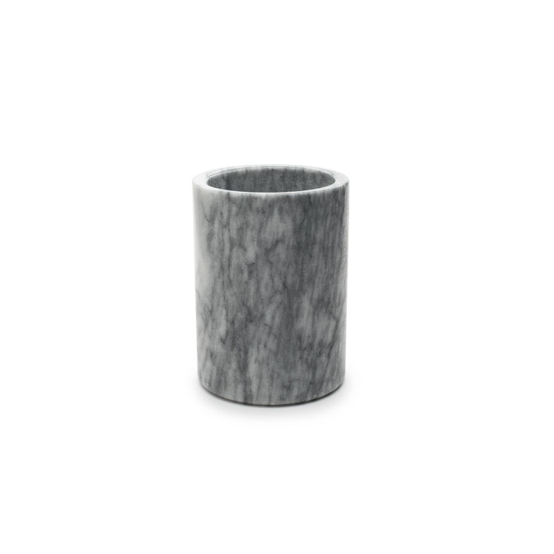 Marble Utensil Holder, White, 4.75″ x 4.75″ x 7″