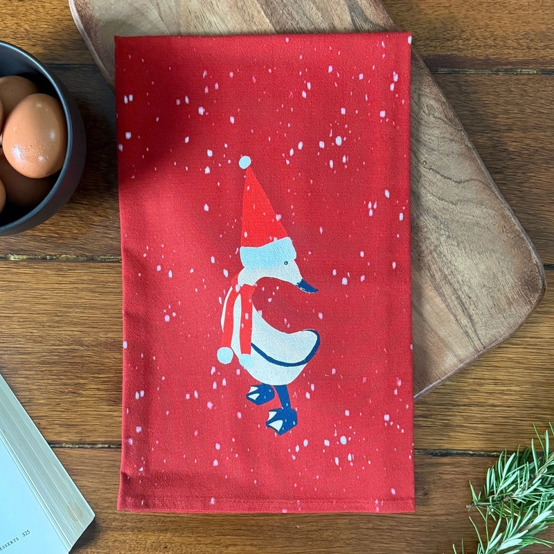 New Wing Studio – Tea Towel Baby Duck Cream