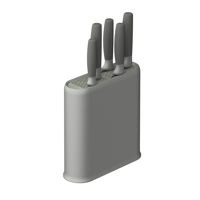 BergHOFF Balance Nonstick Stainless Steel 6Pc Knife Block Set, Recycled Material, Green
