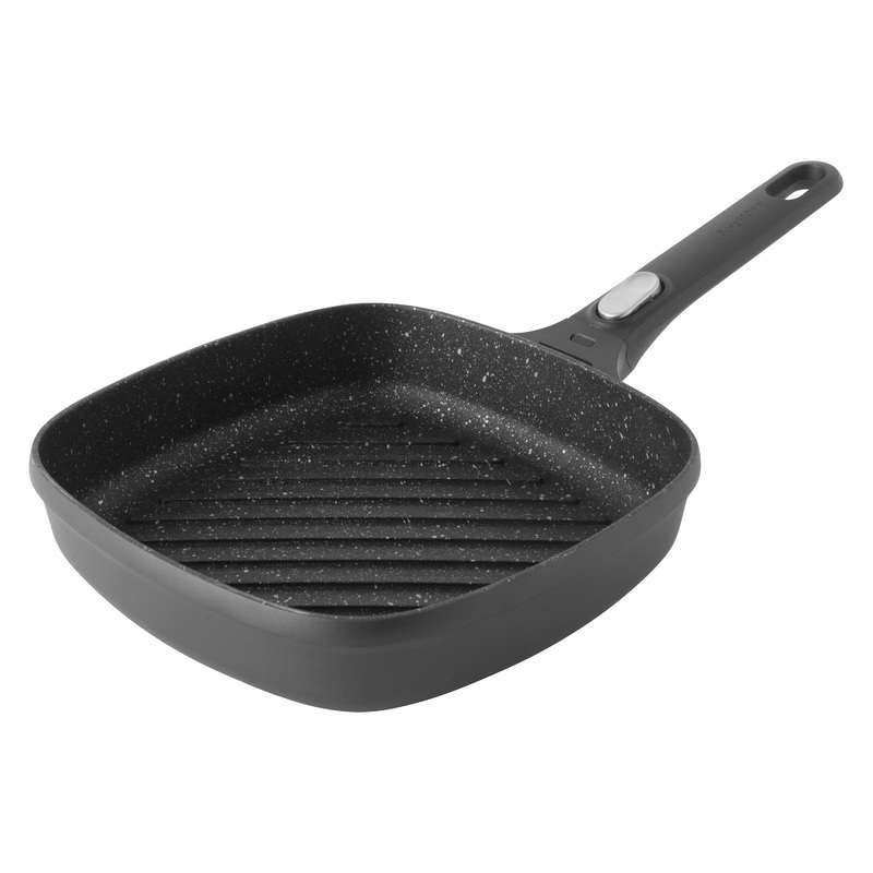 BergHOFF GEM 11″ Non-Stick Grill Pan, Black