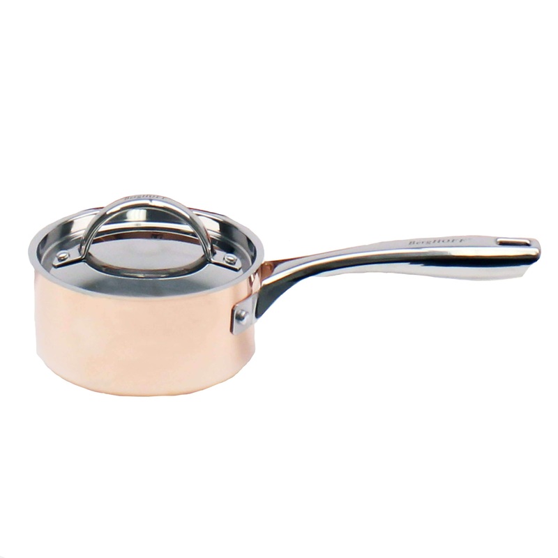 BergHOFF Vintage Tri-Ply Copper 8″ Saucepan 3qt. with Lid, Polished