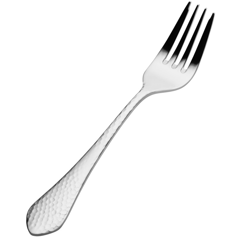Bon Chef S1207 Reflections 7 1/4″ 18/10 Stainless Steel Extra Heavy Salad / Dessert Fork – 12/Pack